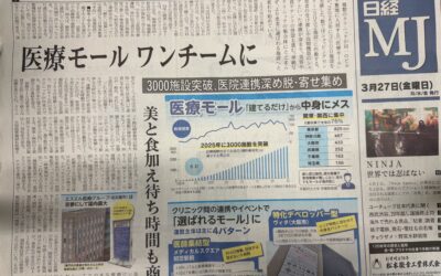 2026年3月27日付『日経MJ』1面の医療モール企画特集にて、マゼランメディカルのデータ・解説が掲載されました